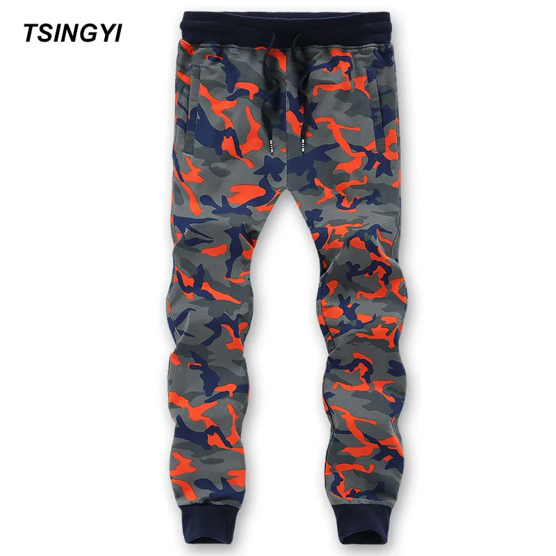 Tsingyi Осень Плюс Размер 6XL 8XL камуфляжные мужские тренировочные брюки повседневные военные трикотажные эластичный шнурок на талии Hombre мужские брюки