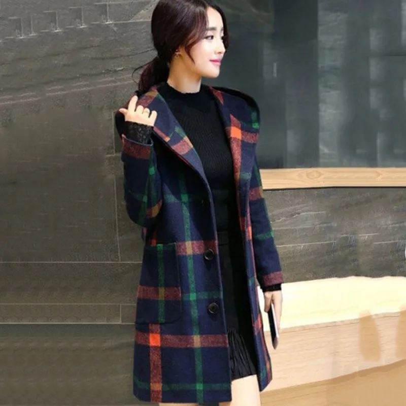 Женские зимние 2019 пальто сетка с капюшоном пальто с длинным рукавом Slim Fit шерстяные пальто Женская ветрозащитная теплая верхняя одежда GM
