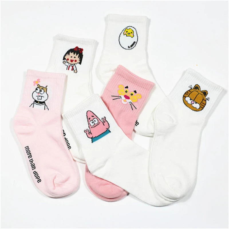 

2019 High Quality Cute Elegant Lovely Kawaii Cartoon Sweet Harajuku Cotton Women Socks Animals Character Casual Short Socks Hot