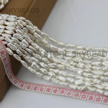 

Natural White Biwa Freshwater Pearl Beads for Jewelry Making 10-13mm Small Size Genuine Irregular Biwa Pearls in Bulk Wholesale