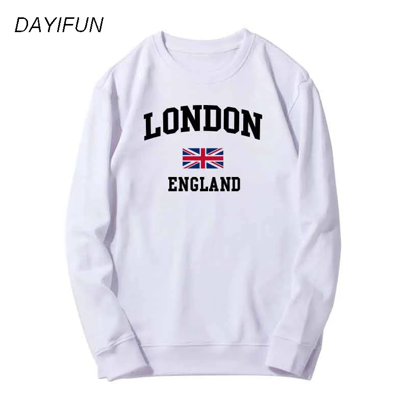  DAYIFUN 2018 New Autumn cotton streetwear Sweatshirt brand Hoodies Woman's Sweatshirt winter london