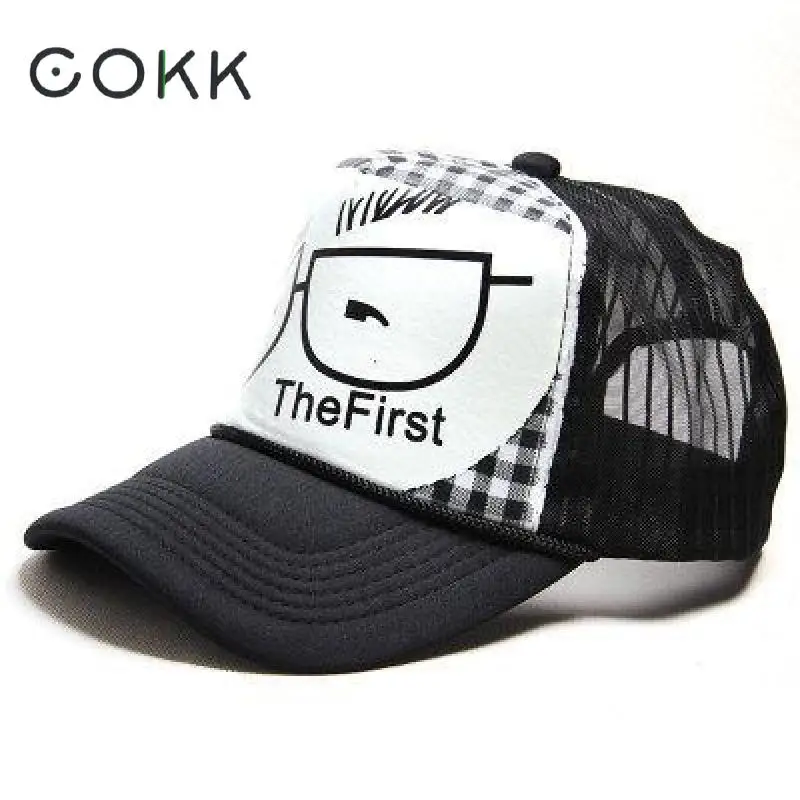 Бейсболка унисекс COKK летняя сетчатая кепка со звездами из мультфильма