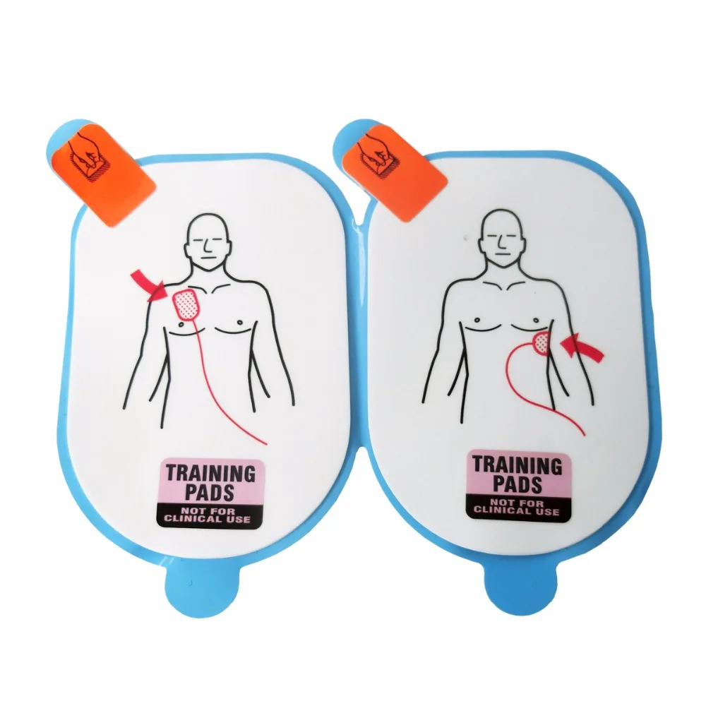 1Pair NEW Adult Training Replacement Pads Use With AED Training Model Universal Trainer Emergency Rescue Kit For Health Care