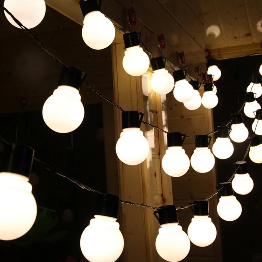 2,5 м, 5 м, 10 м, 5 см, большой шар, светодиодный светильник-Гирлянда для улицы, Рождественский шар, шары, сказочный светильник, Свадебная вечеринка, новогодняя садовая гирлянда