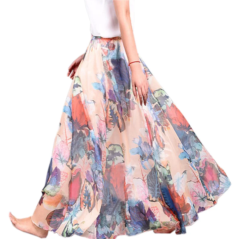 מוצר 2017 chiffon bohemian skirts womens summer lace boho skirt 2017 new summer boho skirts chiffon floral print skirt מוצר 2017 chiffon bohemian skirts womens summer lace boho skirt 2017 new summer boho skirts chiffon floral print skirt