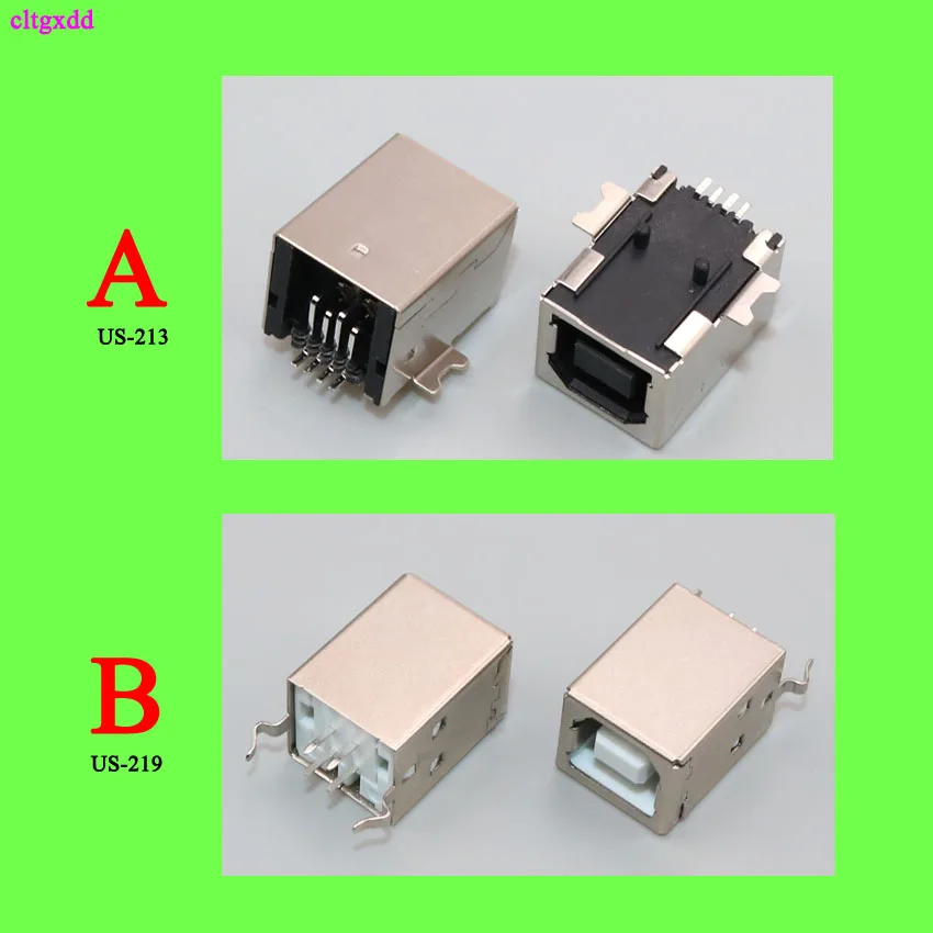 Разъем cltgxdd 1X USB 2 0 гнездовой разъем типа B 90 градусов для пайки печатной платы