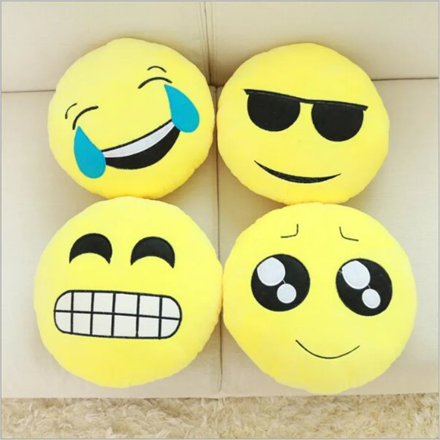 30 Cm Lucu Kreatif Emoji Bantal Lembut Boneka Mainan Mewah Boneka