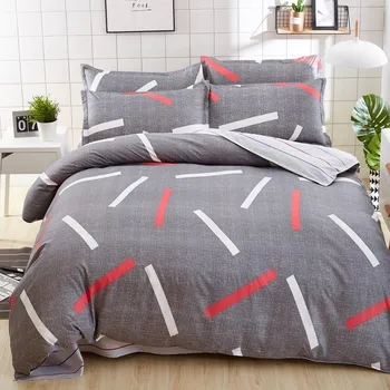 

Home Textile Boys And Girls Teens Bedding Sets Stripe Bed Sheet 3/4Pcs Linen Kid Duvet Cover Pillowcase Cover King Twin Size