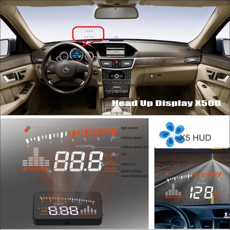 Best Car Computer Screen Display Projector Refkecting Windshield For Mercedes Benz E Class MB W212 Safe Driving Screen