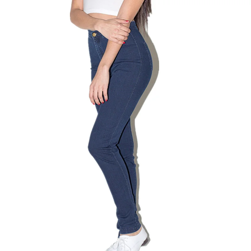 

2017 Woman Casual Stretch Jeans Pencil Pants High waist Elastic Denim Trousers Female Skinny Jeans for Spring Autumn