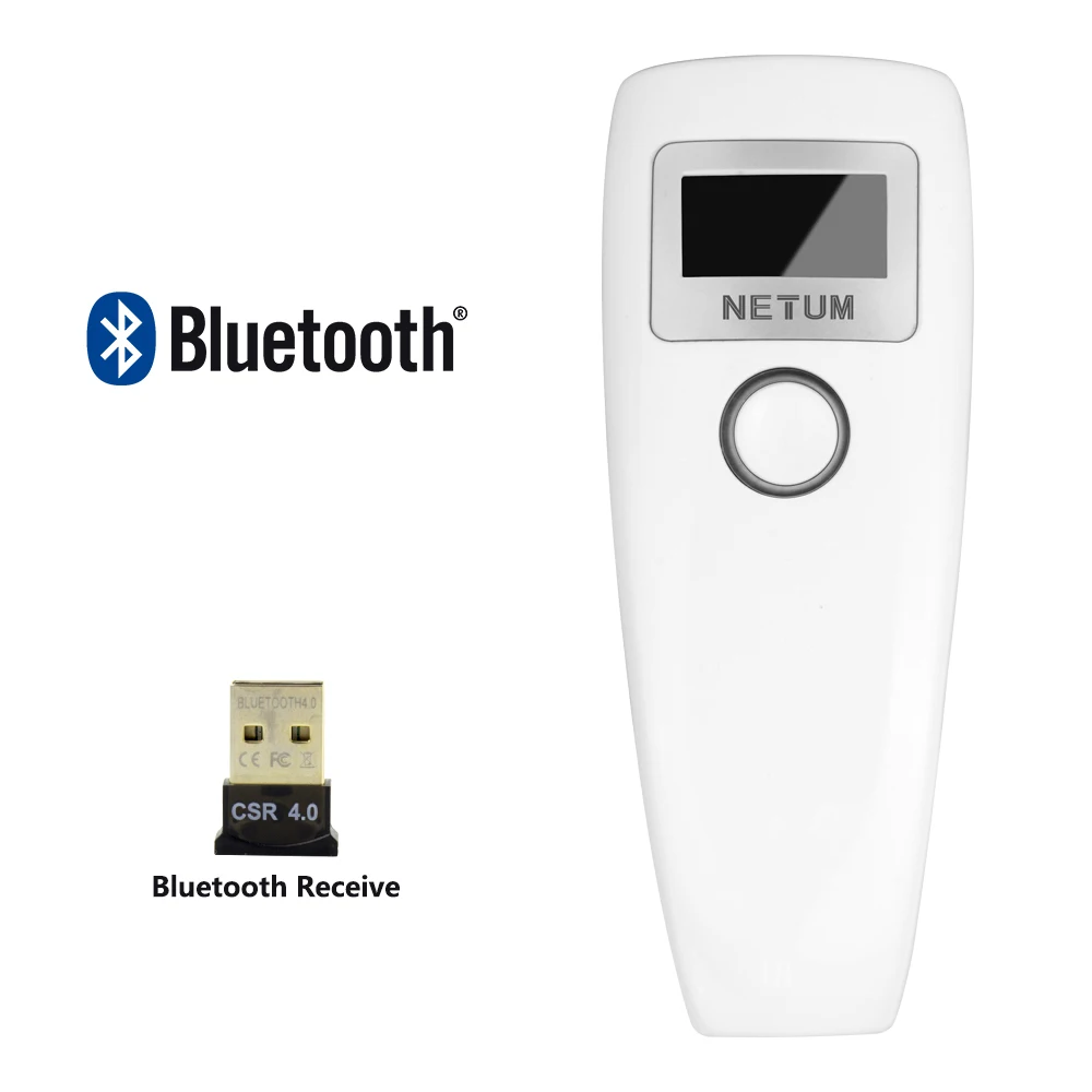 

NETUM Pocket Wireless Bluetooth Laser Barcode Scanner 600dpi 1D Bar-Code Reader NT-Z1S