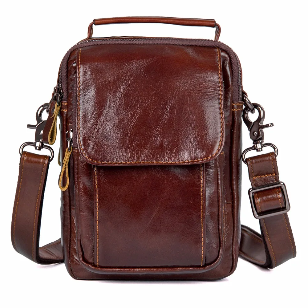

JMD Genuine Cow Leather Sling Bag For Men's Messenger Bag 1032A/B