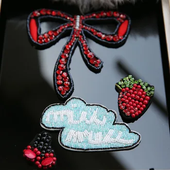 

New Hand-beaded Multicolor flower Patch Clothes DIY accessories Decorative hair accessori RS1603