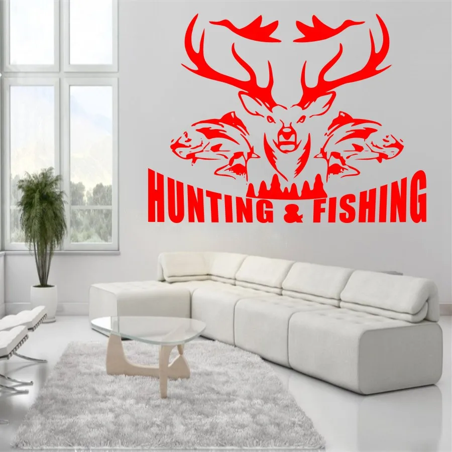 YOYOYU Art Home Decor Hunting and Fishing Birds Fish Stag Buck Wall Decal Vinyl Sticker Bedroom Living Room Decoration WW-501 YOYOYU Art Home Decor Hunting and Fishing Birds Fish Stag Buck Wall Decal Vinyl Sticker Bedroom Living Room Decoration WW-501
