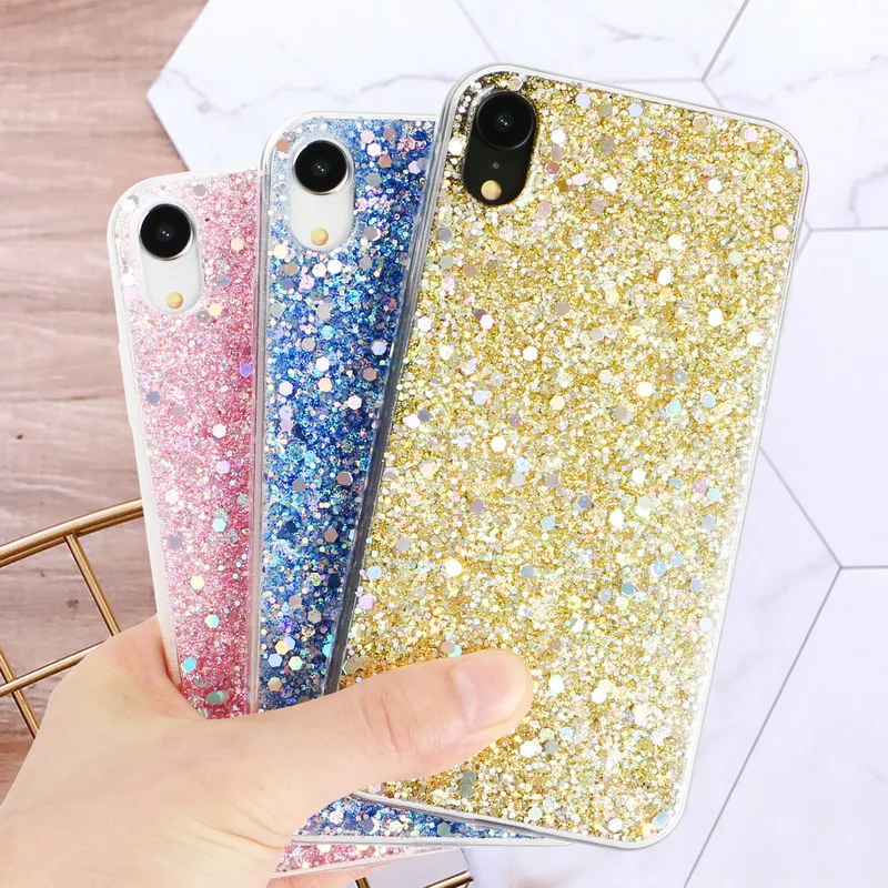 

Luxury Bling Glitter Sequins Phone Case For iPhone 11 XS Max Soft Silicon Back Cover For iPhone X XR 7 8 6S 6 Plus Coque Capa