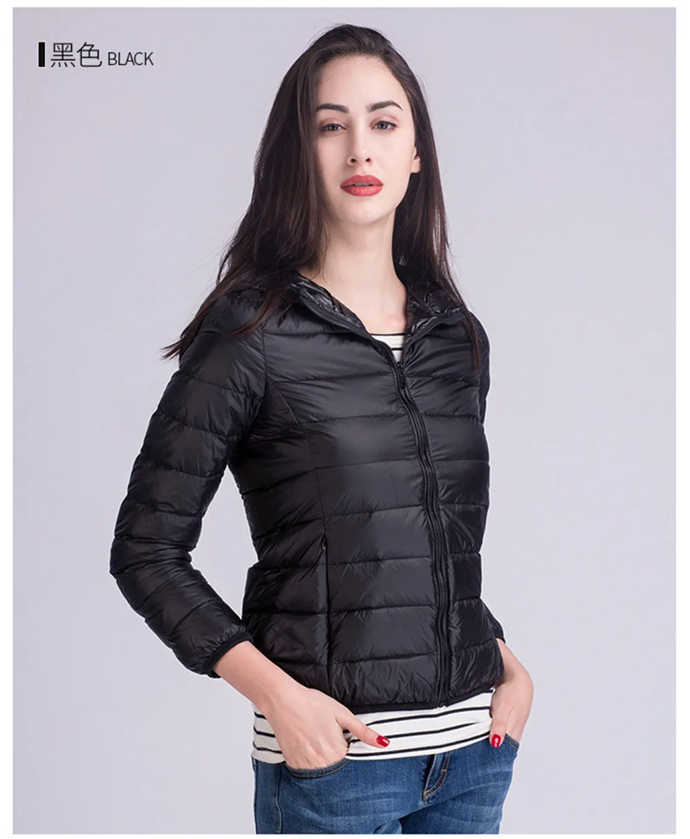 Winter Women Coat 2017 Hooded 90% White Warm Duck Down Jacket Ultralight Portable Slim Down Coat Female Winter Jackets Parkas (7)