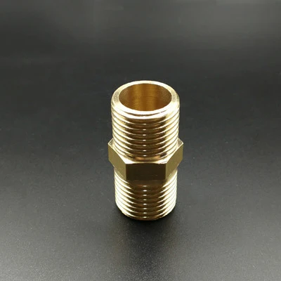 

1/2" Inch BSP Male Length 40mm Connection Hex Brass Pipe Adapter Coupler Reducer Connector For Fuel Gas Water