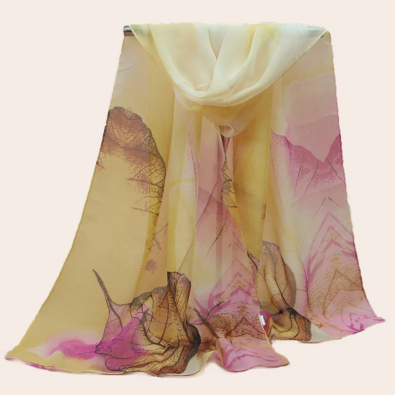 

New chiffon high-grade Fashion silk scarf silk scarves long scarf women high quality women fashion 2018