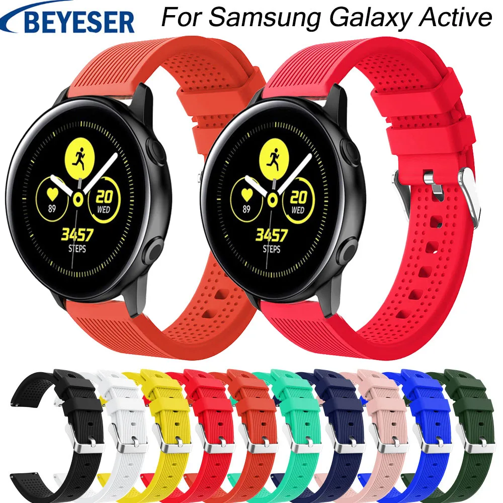 

Silicone Watchband for Samsung Galaxy Active Replacement Bracelet Strap for Samsung Gear S2 Sport 20mm galaxy watch 46mm bands