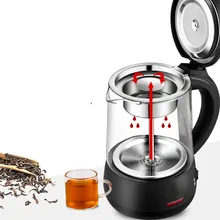 Создание чайник черный Pu 'er стекло полностью автоматическим утепленная чайник изготовлен чайник паровой вареная безопасность автоматическое отключение Функция