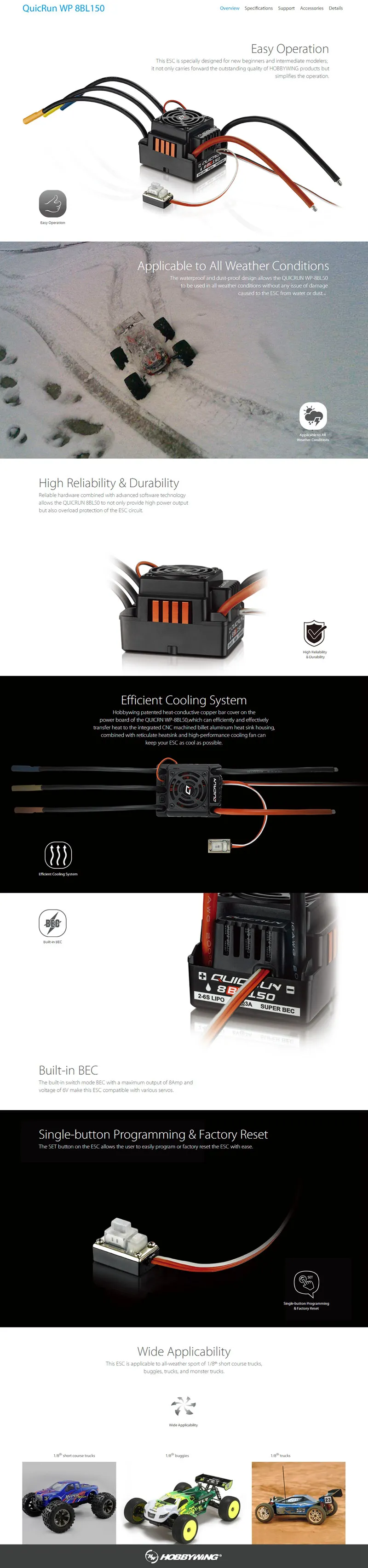 QuicRun WP 8BL150_Car Systems_HOBBYWING   Welcome_