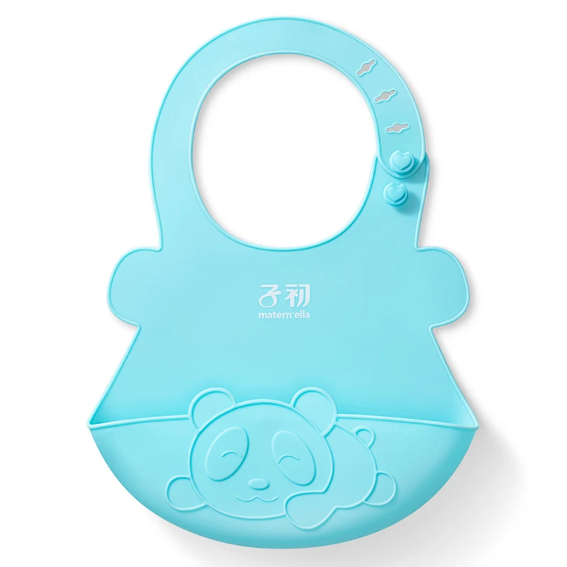 Carton Silicone Baby Bibs Adjustable Waterproof Feeding Stuff Burp Cloth Infant Burp Cloths