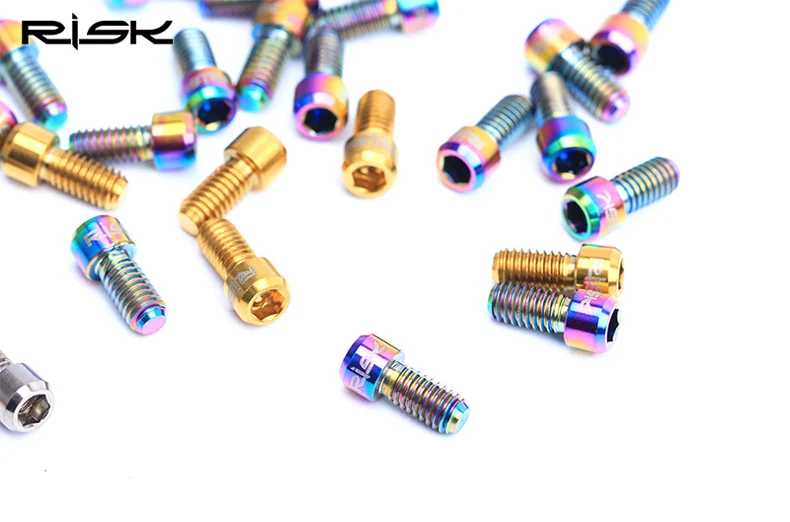 8pcs M4x8mm MTB Road Bike Pedal Bolt Anti-Slip Ti Screws For XC AM DH