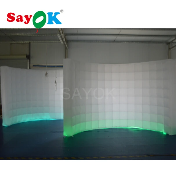 Надувные Photo Booth стены 3*1,5*2,3 м вечерние свадебные фонового освещения украшения с 17-Цвет огни
