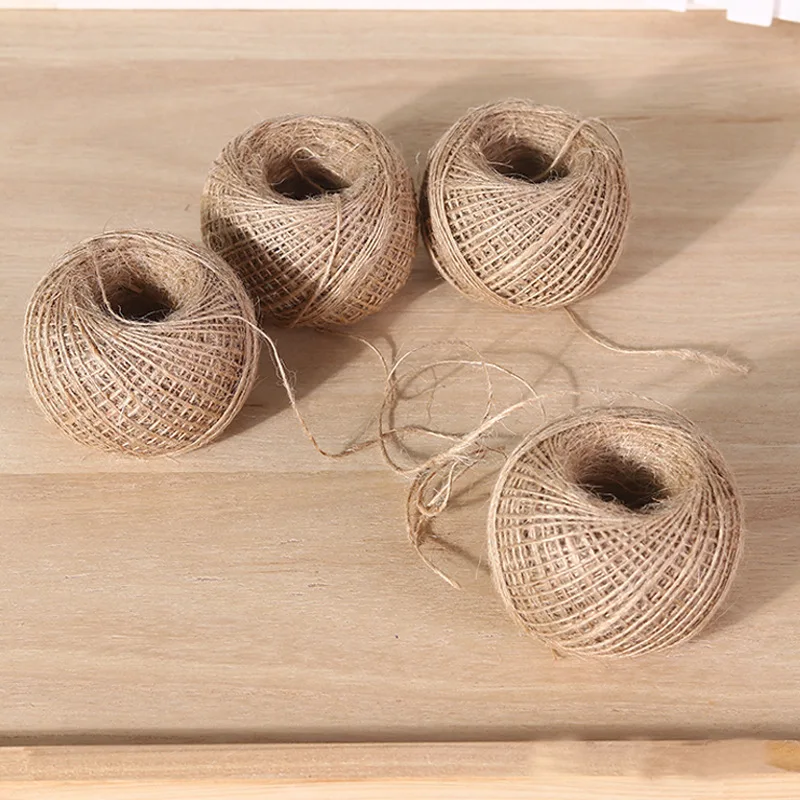 100M Burlap Natural Fiber Jute Twine Linen Rope Cord String Craft DIY