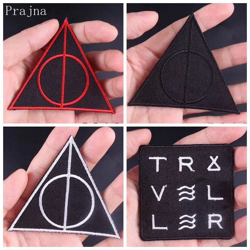 

Prajna Gryffindor Harry Potter Patch Iron on Applique The Deathly Slytherin Patch Embroidered Patches For Clothes Sticker Stripe