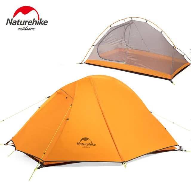 Naturehike Mongar 3 Saison Tente Camping 20D Nylon Fabic Double Couche imperm/éable Tente pour 2 Personnes NH17T007-M