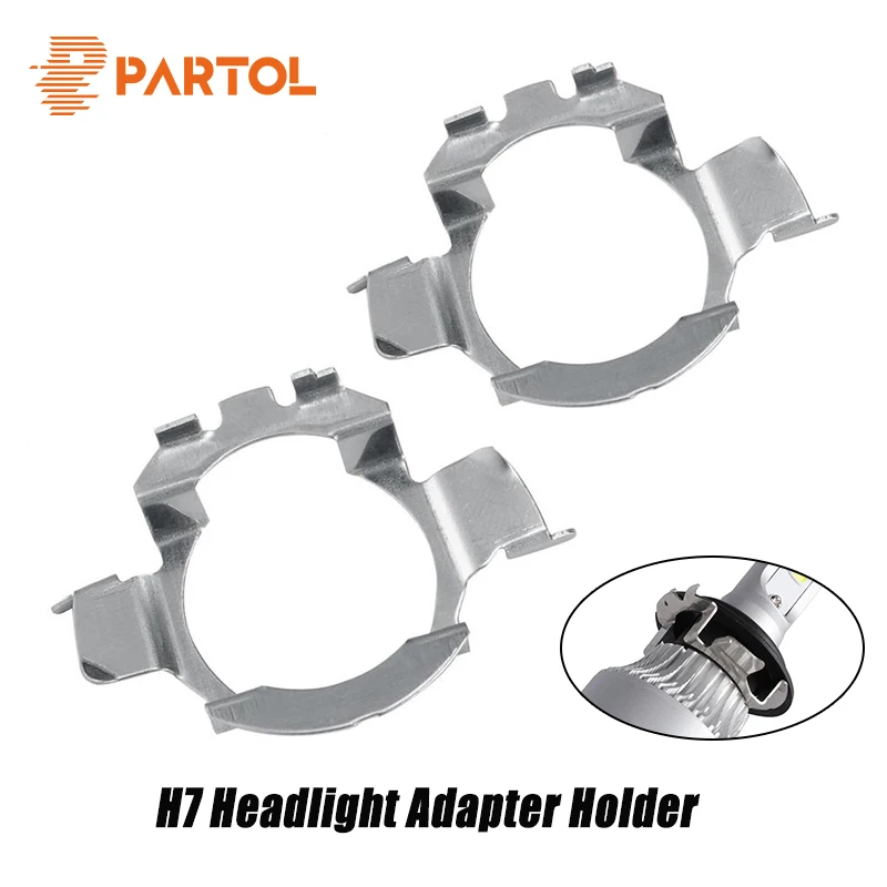 Partol H7 LED Headlight Bulb Retainer Adapter Holder for BMW X5 AUDI A3