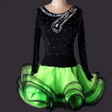 Новые латинские Бальные платья для взрослых/детей красный/черный/зеленый костюм для танцев Латина для женщин/девочек Сальса представление платья