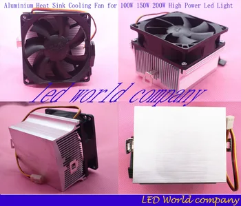 

Free Shipping 5pcs Aluminium Heat Sink Cooling Fan for 100W 150W 200W High Power Led Light Heat Sink Cooling Fan
