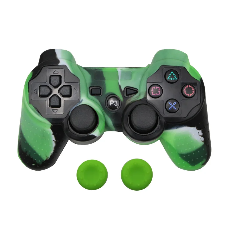 Силиконовый защитный чехол накладка для PS3 контроллер гелевый с джойстиком 2