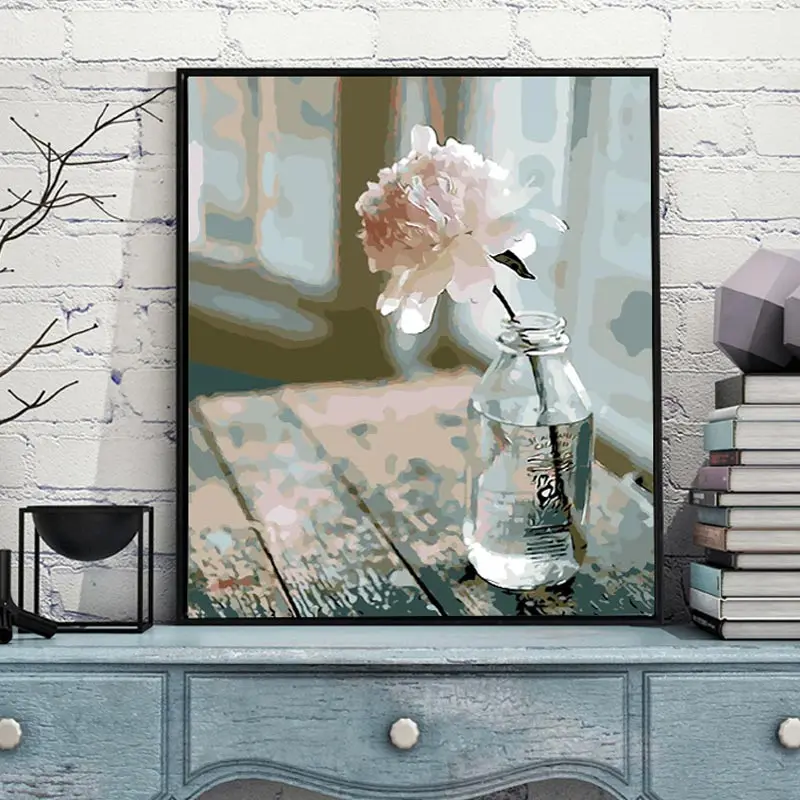 Sunovate Diamond Painting Flower Vase Kit - DIY Craft For Adults, Home Decor