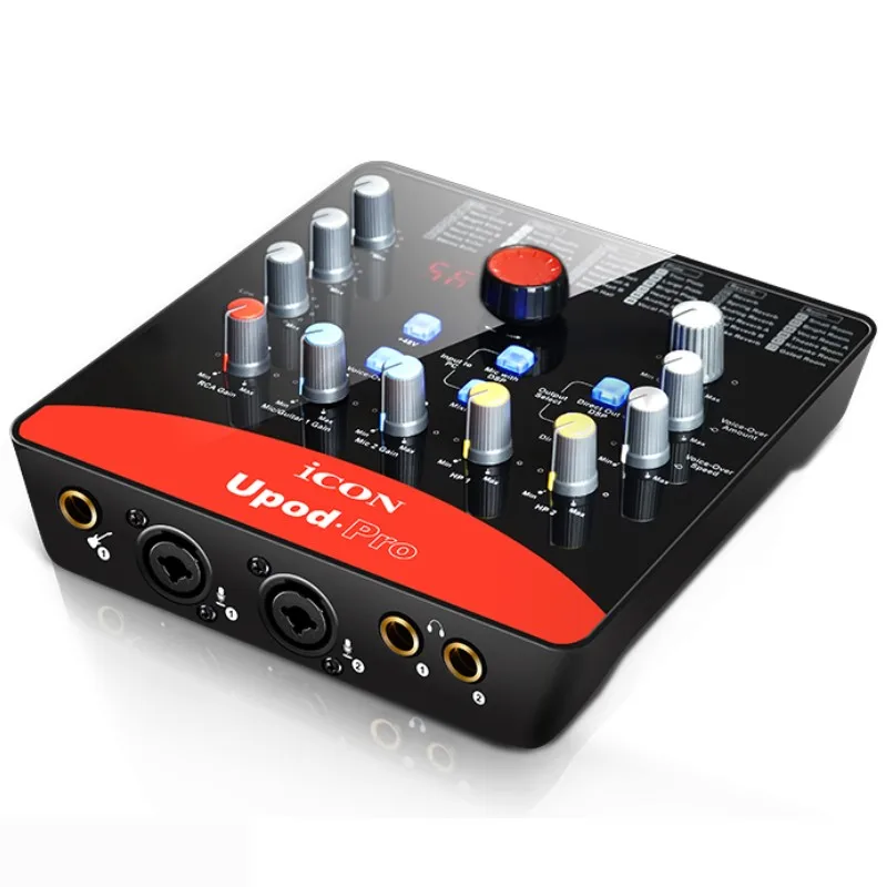 Внешняя звуковая карта ICON upod pro USB 2 mic In/1 guitar In Out Запись интерфейса DSP параметры