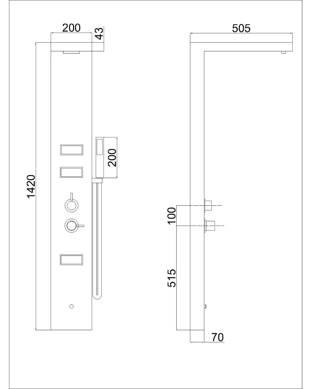 Shower Panel