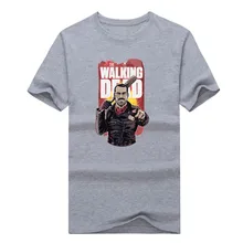 2017 T-Shirt 100% Cotton The Walking Dead Negan Lucille Eenie Meenie Miny Moe T shirt 1215-8 Free shipping