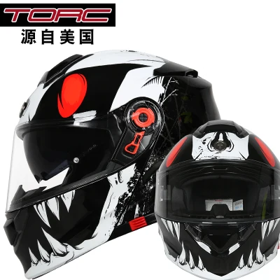 1шт TORC DOT двойной козырек флип до полного лица модульный Capacete Casque шлем с сертификатом ECE Мотокросс мотоциклетный шлем - Цвет: 7