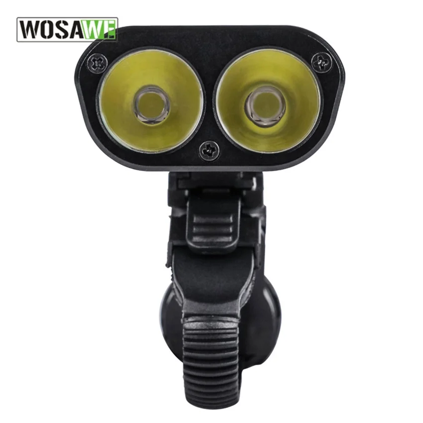 Cheap WOSAWE USB Rechargeable Bicycle Flashlight 2400 Lumens with Built-in Battery Rotate Bike Cycling Light 2-XML-3 LED Lamp 5 Modes 1