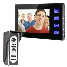 7 “de Vídeo en Color Teléfono de La Puerta Del Intercomunicador del teléfono de Puerta de Intercomunicación de Vídeo IR Cámara de Visión Nocturna Timbre Kit para el Hogar Apartamento SY806M11