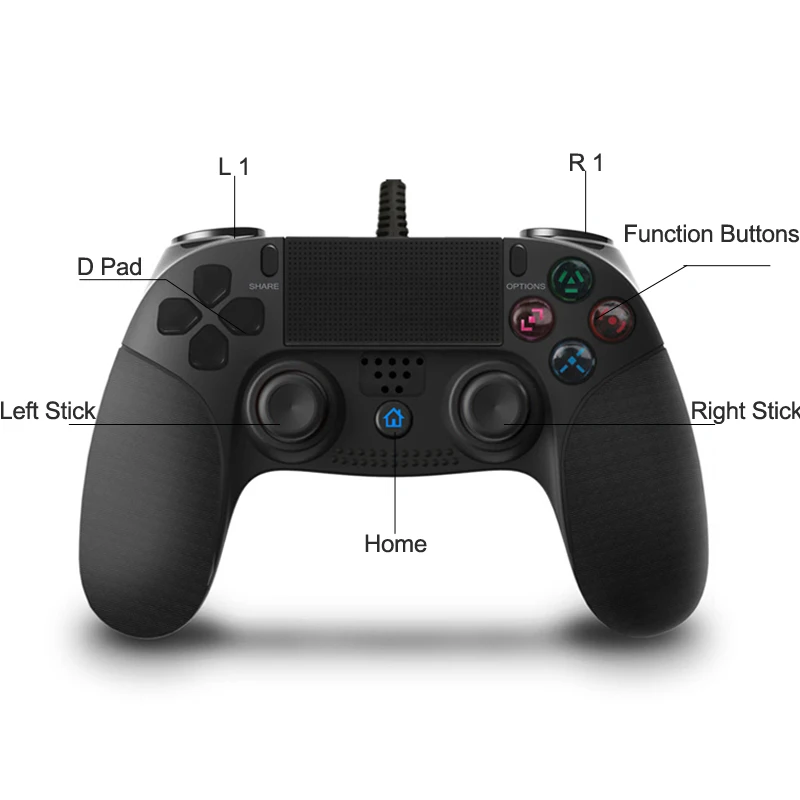 USB Wired Gamepad for Playstation 4 Joystick Gamepads Double Shock Joypad for PC For PS4 Controller 2.2M Cable For PS3 Console USB Wired Gamepad for Playstation 4 Joystick Gamepads Double Shock Joypad for PC For PS4 Controller 2.2M Cable For PS3 Console