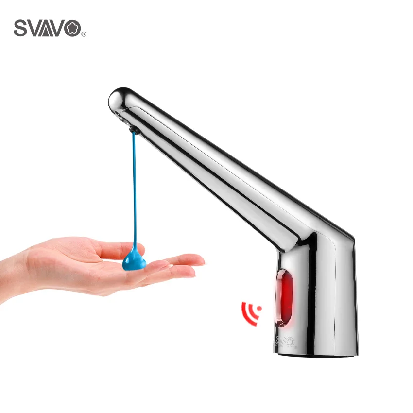 Faucet Shaped Automatic Liquid Soap Dispenser Infrared Large Capacity