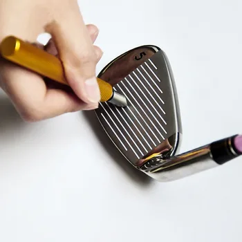 

Golf Club Groove Sharpener - Re-Grooving Tool and Cleaner for Wedges & Irons-Improved Backspin and Ball Control-with Free Color