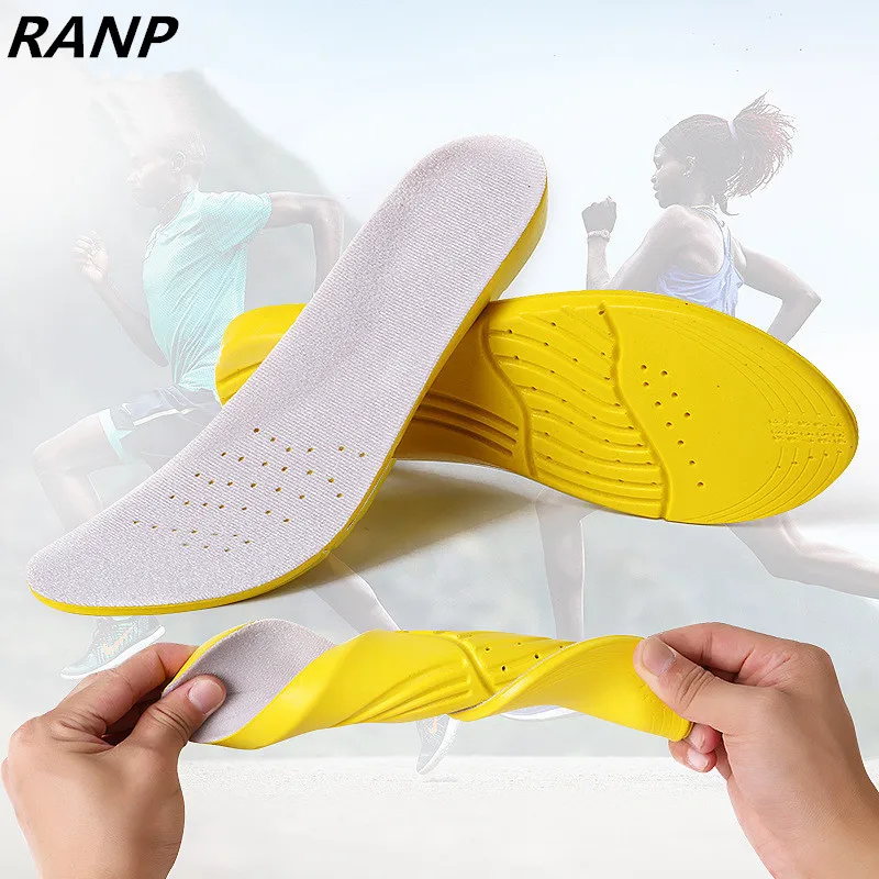 Memory Foam Insoles Shock Absorption Orthopedic Flat Palmilha For Men