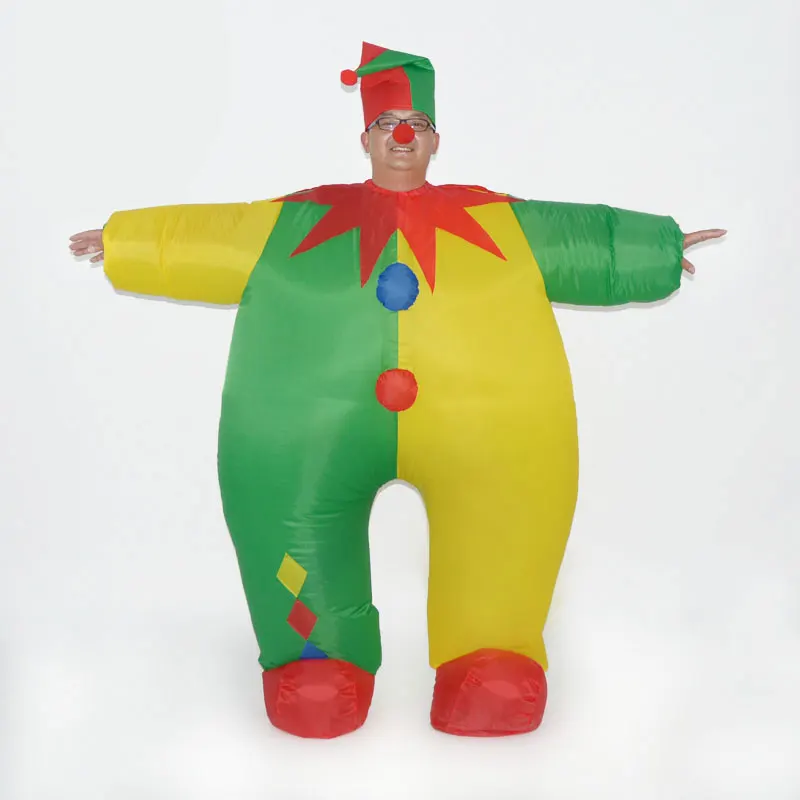 Adult Inflatable Clown Costume Funny Game Cosplay Dress Halloween Party Clothesin Holidays