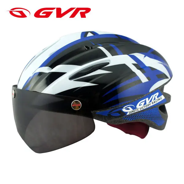 GVR 203 велосипедный шлем MTB дорожный велосипедный шлем Capacete Ciclismo с магнитным козырек с защитой от УФ - Цвет: blue