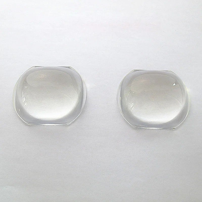 2PCS 62x52mm Short Focal Length Projector LED Condenser Glass Lens Magnifying Glass Plano Convex