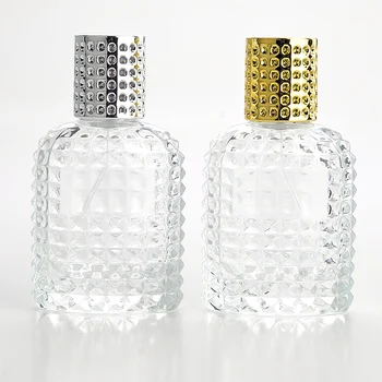 

50ML New Style Pineapple Portable Glass Perfume Bottle With Spray Empty Parfum Case With Atomizer For Cosmetic